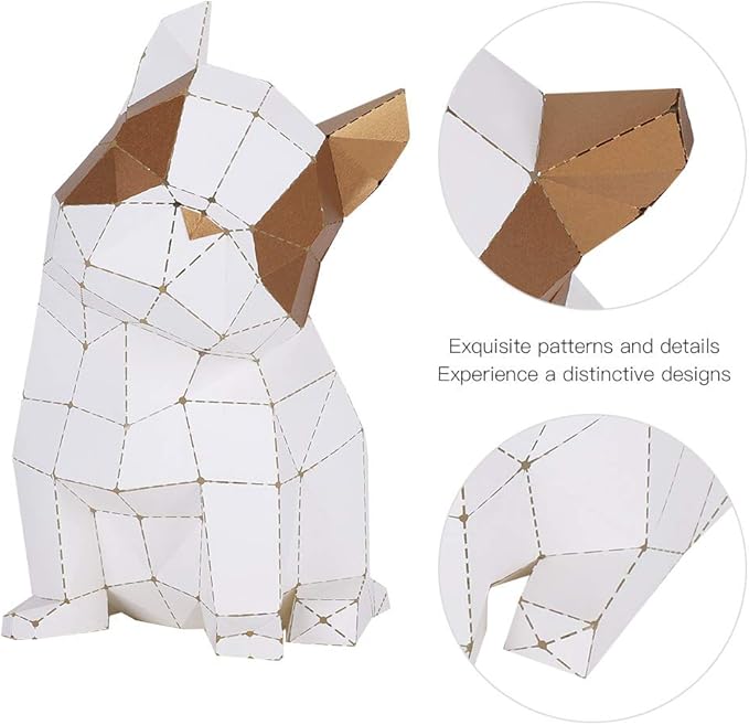 ZPurifylline Boardattack Papercraft Kit, Hand Made DIY Craft Set, USB Powered Children's Educational Toys with Light String, 8 Papercraft Cards for Creative Art Projects and Home Decor