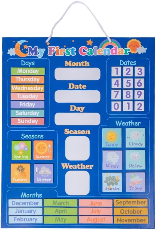 Adena Montessori Magnetic Learning Calendar, 3-6y by AdenaMontessori