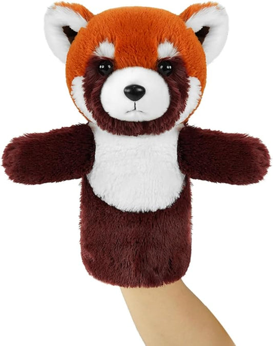 Puppet for Kids Role Play Gift Boys Girls Interactive Learning Animal Classroom Supplies Washable Soft Stuffed Forest Friends Red Panda Puppet