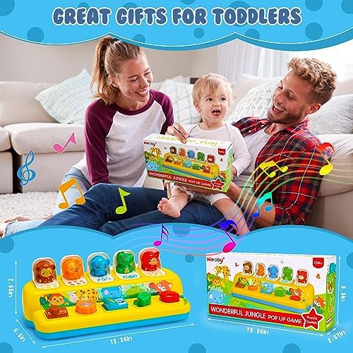Baby Pop Up Toys with Music & Light Montessori Toys for 1 Year Old Boy Girl - Image 6