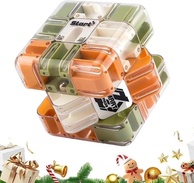 Large Labyrinth 3D Puzzles Maze Cube - Engaging Brain Teaser Toy, 3D Puzzle Maze Games, 3D Puzzle Magic Cube & Ball, Educational Focus Game Gift for Adults Teens (1pcs)