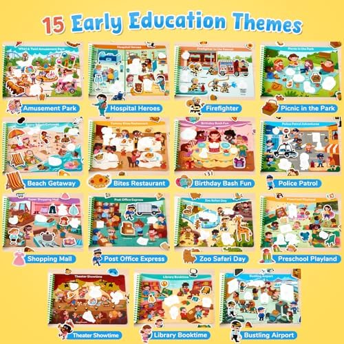 JoyCat Daily Life Busy Book for Toddlers Ages 3-5, English - Image 3