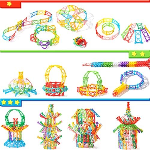 RAINBOW TOYFROG Snap-N-Twist Building Blocks - 270 Piece Set of Flexible Interlocking Math Manipulatives - Open Ended STEM Toys for 5 to 12 Year Old Boys & Girls - Indoor Recess Games for Classroom - Image 6