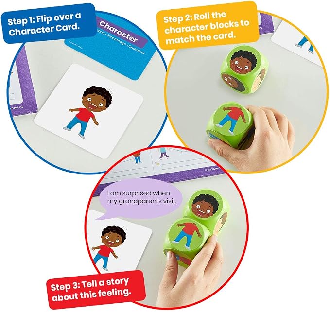 hand2mind Learn About Feelings Set, Social Skills Games for Kids, Social Emotional Learning Activities, Play Therapy Toys for Counselors, Calm Down Corner Supplies, Autism Learning Materials - Image 3