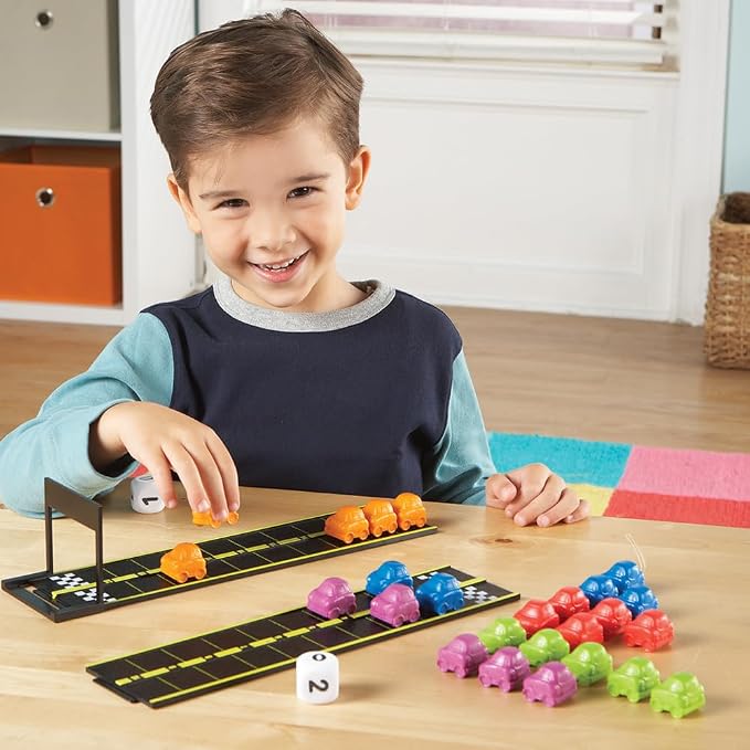 Learning Resources Mini Motor Math Activity Set - Math Manipulatives for Preschoolers, Preschool Board Games, Learning & Education, Addition and Subtraction Games, Counting & Color Sorting - Image 2