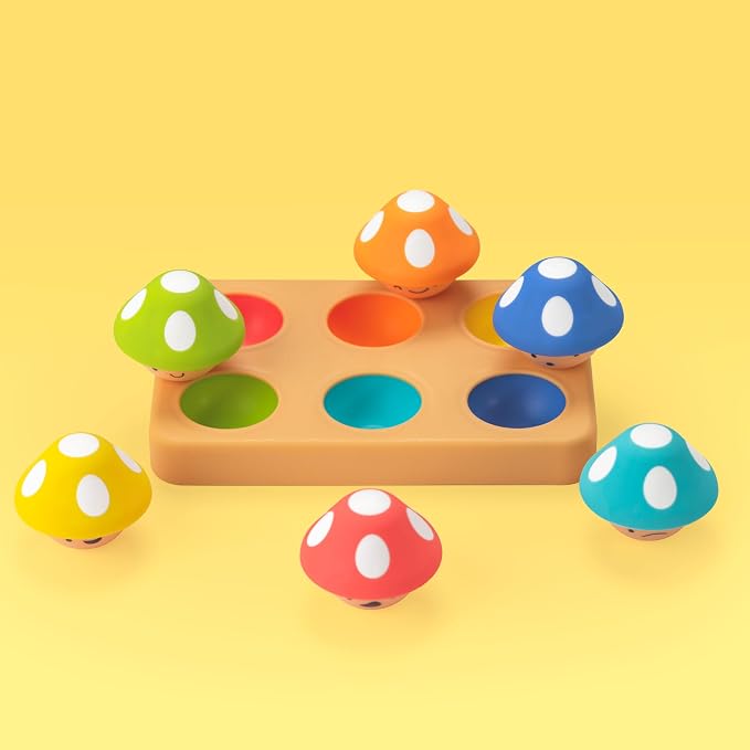 Sassy Mischievous Matching Mushrooms, Sorting Board, Social Emotional Learning Toy, STEM, 12+ Months - Image 5