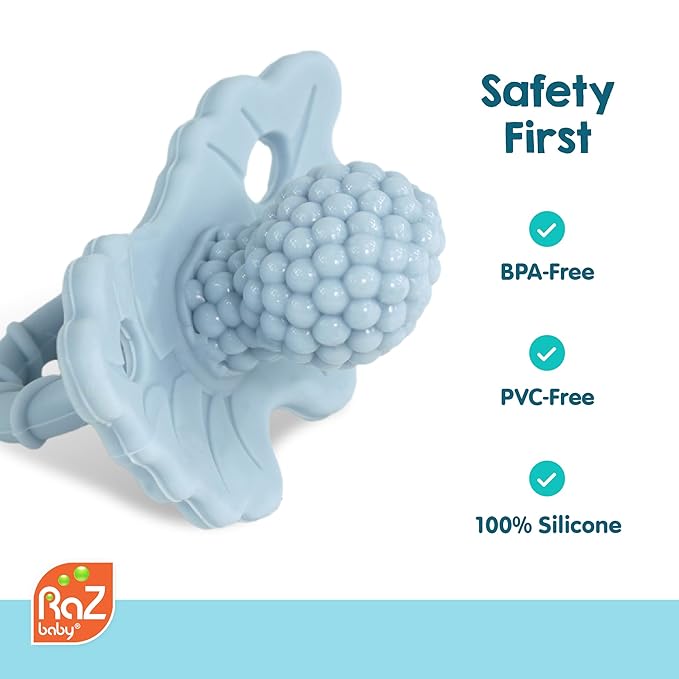 RaZbaby Llama RaZbuddy RaZberry Teether/Pacifier Holder w/Removable Baby Teether Toy - 0M+ - Bpa Free (Llama)