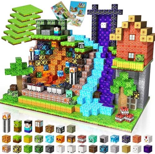 ToyUnited 200PCS Magnetic Building Blocks with 6 Base Plate by BuildCreateExplore