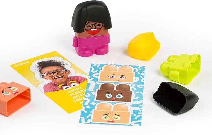 Miniland Social Emotional Learning Toy, Express Feelings - Emotiblocks - Image 2