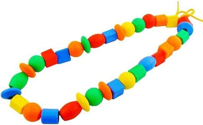 Lacing Beads for Toddlers (60 Stringing Beads,4 Strings) -Educational Montessori Preschool Activities,Toddler Sensory Occupational Therapy Toys Autism OT (with Storage Bag) - Image 7