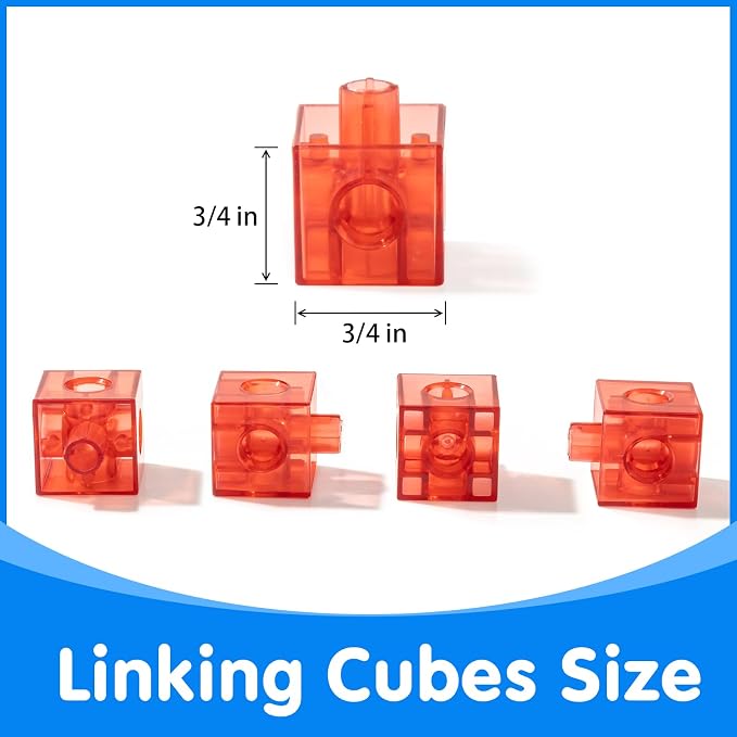 100 Pcs Translucent Linking Cubes – Light Table Manipulatives - Image 3