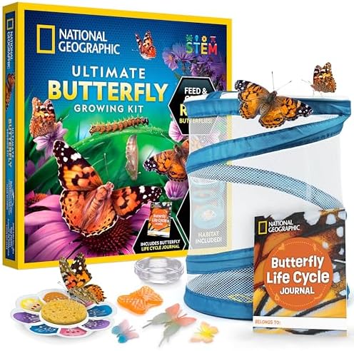 National Geographic Ultimate Butterfly Growing Habitat Kit for Kids by BlueMarbleToys