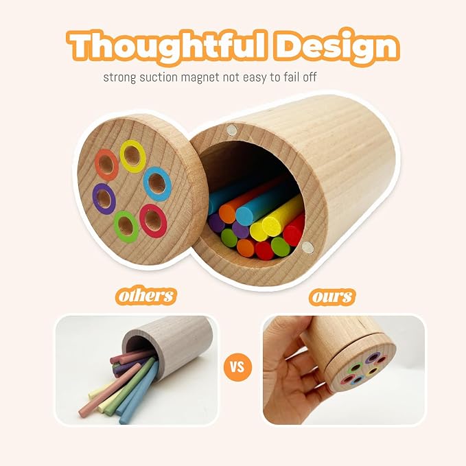 Montessori Shape & Color Sorting Montessori Toys for Toddlers 3, Wooden Fine Motor Skills Sensory Toy Preschool Learning Toys Travel Gift for Boys and Girls (Wooden Set) - Image 4