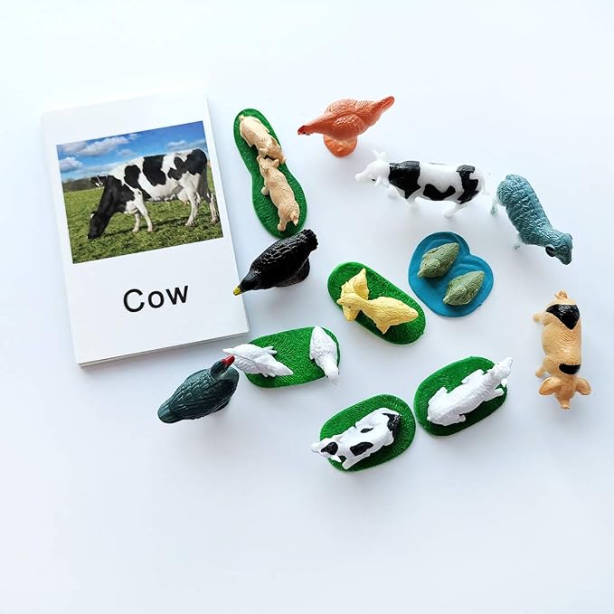 MEROCO Montessori Farm Animals Matching Cards Kids Preschool Toys - Image 3