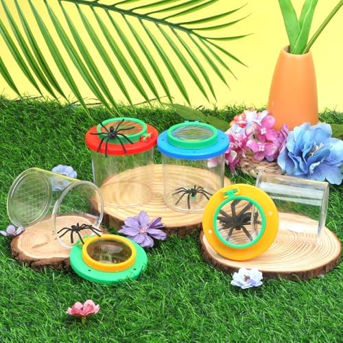 Coopay 32 Pieces Magnifying Insect Box - Bug Viewer, Critter Insect Cage, Container, Bug Catcher Cage, Jar Collecting Kit for Children, Kids Science Nature Exploration Tools - Image 5
