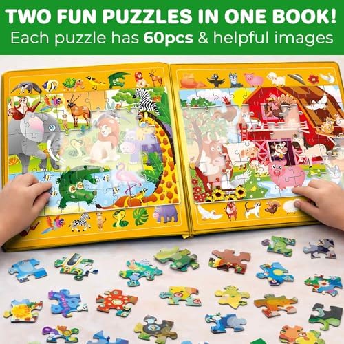 Magnetic Puzzles for Toddlers 3-5 - Search and Find 2 Pack, 60 Pieces - Image 2