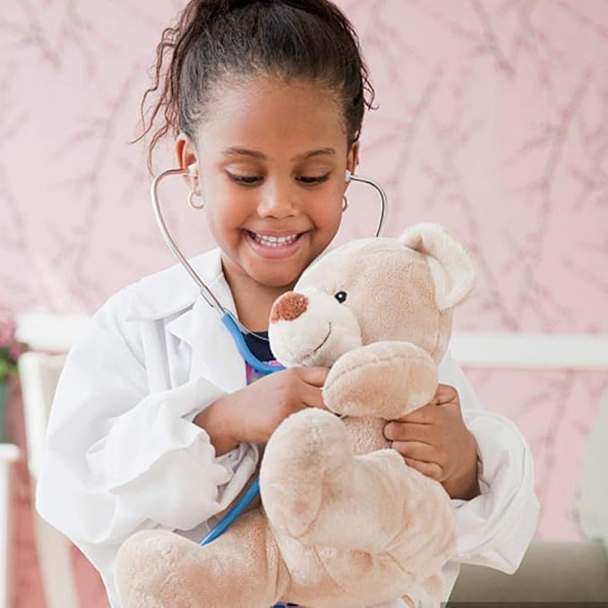 Zcaukya Kids Stethoscope, Real Working Nursing Stethoscope for Kids Role Play, Doctor Game (Blue)