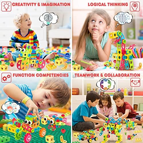 NXONE 195 PCS STEM Toys, Building Sets for Kids 3+ - Image 3