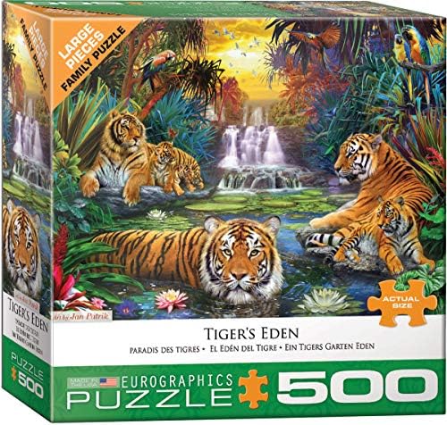 EuroGraphics 8500-5457 Tiger's Eden by Jan Patrik 500Piece Puzzle by EuroGraphics