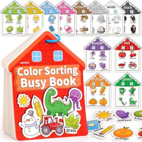 Montessori Busy Book Color Sorting Toys for Toddlers 2-3 Years by Unknown