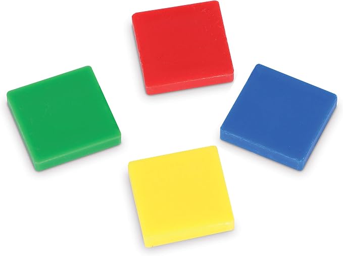 Learning Resources Square Color Tiles, Counting, Sorting Toy, Set of 400 in 6 Colors, Ages 4+ - Image 3