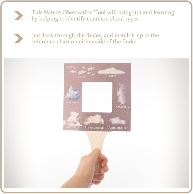 COHEALI Nature Guide Finder Viewer Outdoor Identification Guide Tool for Cloud Identification and Nature Photography Double-Sided Frame for Kids Exploration - Image 6