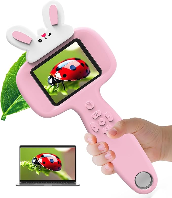 BLACKROOT Microscope for Kids, 2.4" Handheld Digital Pocket Microscope by BLACKROOT