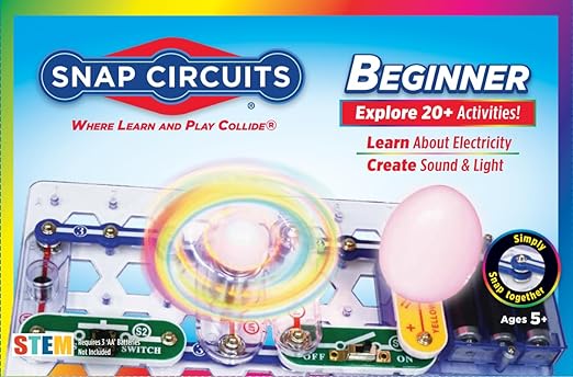 Snap Circuits Beginner, Electronics Exploration Kit, Stem Kit for Ages 5-9 (SCB-20) by SnapCircuits