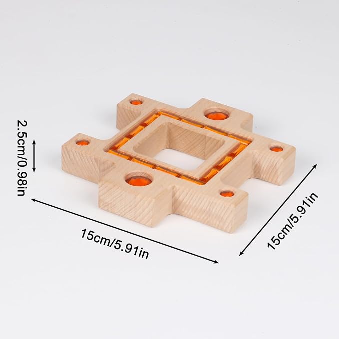 Wooden Colorful Acrylic Gem Trapezoidal Building Block for Kids (Only Colorful) - Image 3