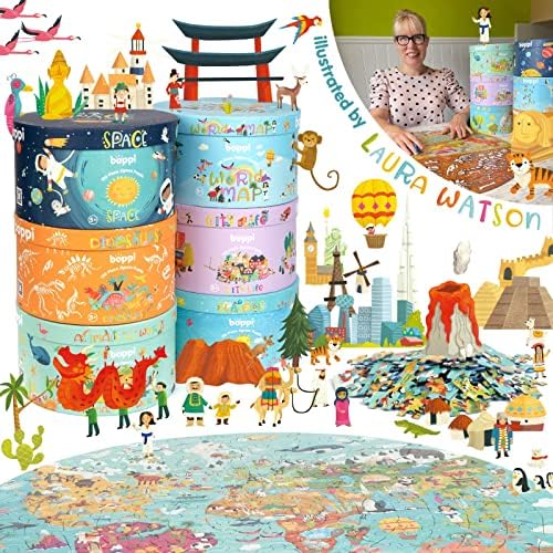 boppi Round 150 Piece Jigsaw Puzzle for Kids Aged 5-8 | Educational City Life Puzzle with Buildings, Vehicles & People | Eco-Friendly Recycled Cardboard - Image 4