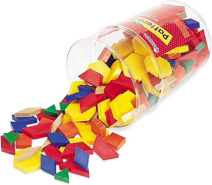 Learning Resources Plastic Pattern Blocks - Set of 250, Ages 3+ by LearningResources