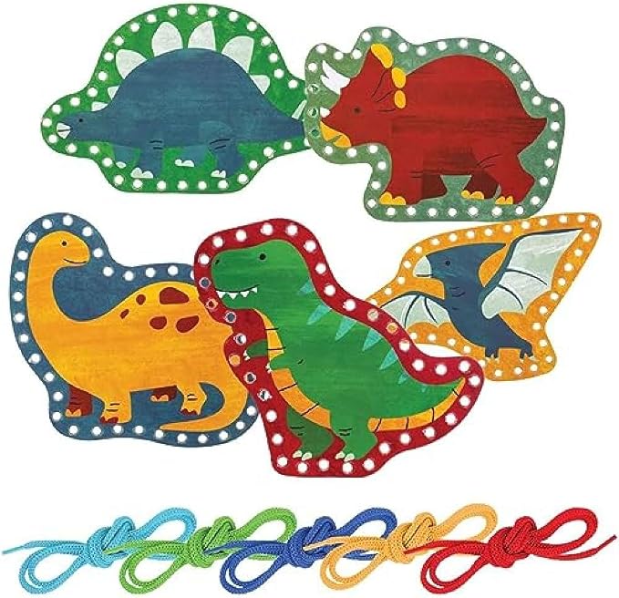 Stephen Joseph Lacing Cards, Dino by StephenJoseph