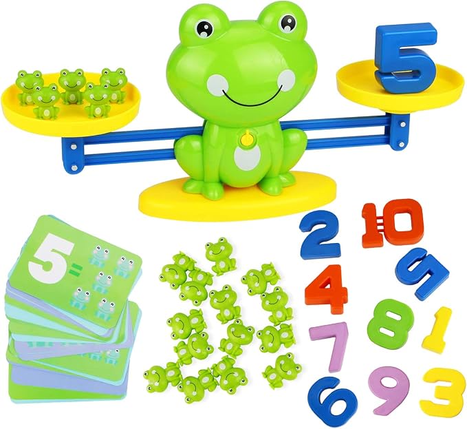 Montessori Toys for 3 Year Old: Frog Math Games Educational and Leaning Toy by Aitbay
