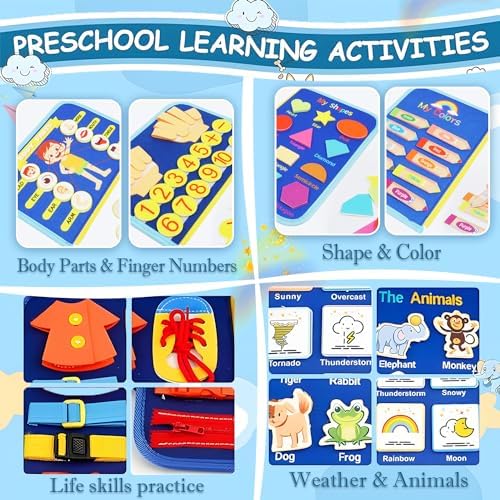Montessori Busy Board Sensory Toddler Activity Book (Planet) - Image 2