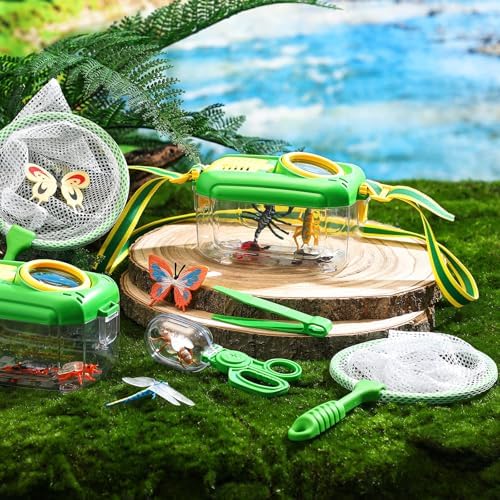 Halloscume 4 Sets Bug Catcher for Kids Insect Catching Kit, Green - Image 4
