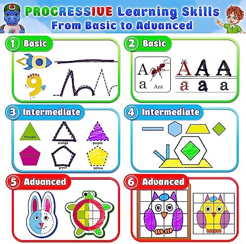 Curious 2 Learn Busy Book for Toddlers 3-5 – Montessori Preschool Learning Activities, Velcro Sensory Toy, Travel Toys Airplane Car, 28 Activities with Carry Bag & Markers – Pre-K Gift Boys Girls - Image 6
