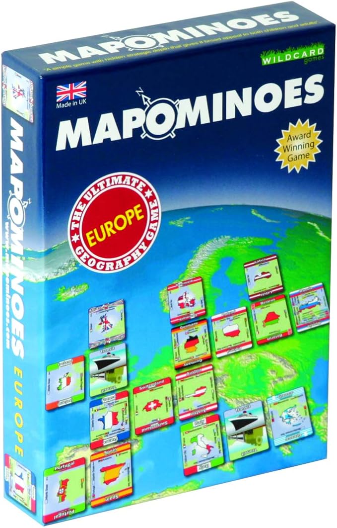 MAPOMINOES Europe – The Ultimate Geography Game – Fun and Educational Travel Card Game About Connecting European Countries for Kids Teens and Adults. Like Dominoes with maps. - Image 4
