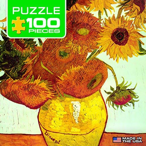 EuroGraphics Twelve Sunflowers Vincent Van Gogh Mini Puzzle (100-Piece), Multi - Image 4