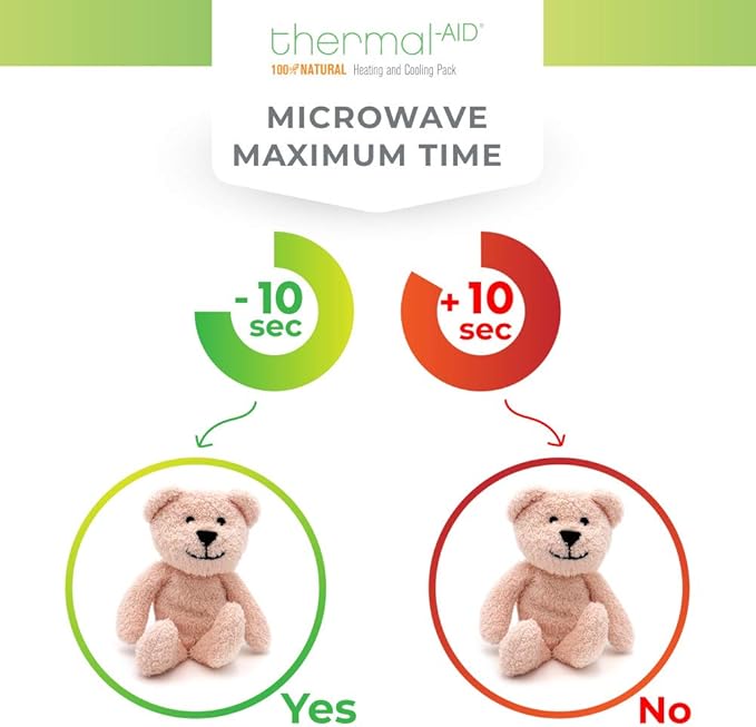 Thermal-Aid Zoo Mini — (Bella The Pink Bear) — Mold-Resistant, Washable Hot & Cold Pack for Kids — Heating and Cooling Pad with Natural Corn Filling — Reusable Plush Toy