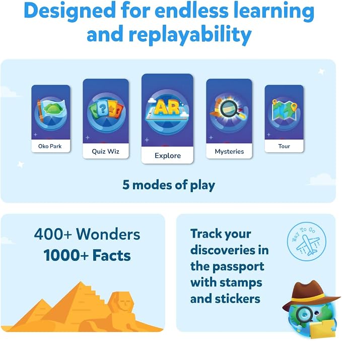 PlayShifu Orboot Earth – Interactive AR World Globe for Kids: 1000+ Facts on Animals, Places & Monuments | Tech-Powered STEM Learning Toy & Gift, Ages 4–10 - Image 4