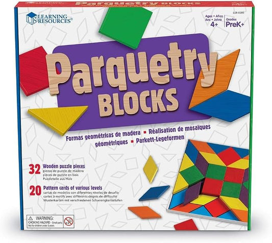 Learning Resources Parquetry Blocks & 20 Pattern Cards by LearningResources