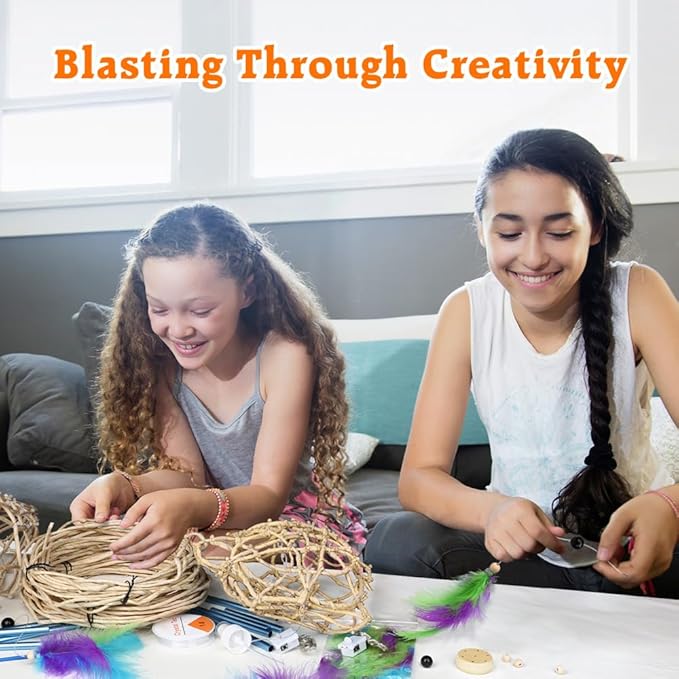 CHARTEKS 3D String Light Craft Kit for Kids, String Art Kit with LED Bulbs and Wind Chime, Arts and Crafts Set, Birthday Gifts for Girls Boys Ages 8+ (Original, Corn-Leaf String)