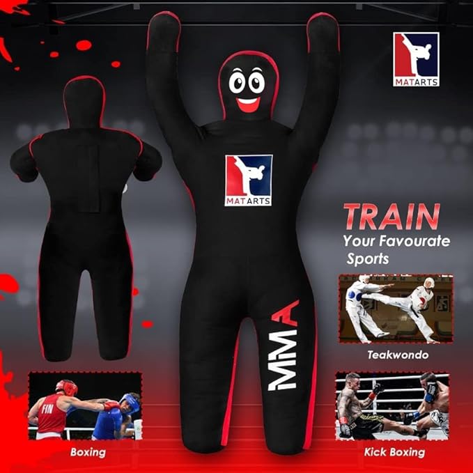 MMA Grappling Punching Dummy for Kids Combat Sports BJJ jiu Jitsu Judo Karate Taekwondo Wrestling Buddies Tackling and Boxing Dummies (47" / 4 Feet) - UNFILLED - Image 4