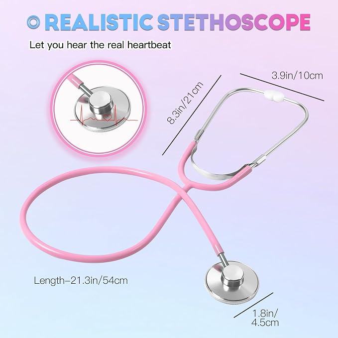 Phobby Kids Stethoscope Toy for 3 4 5 Years Old, 10 Pack - Image 6