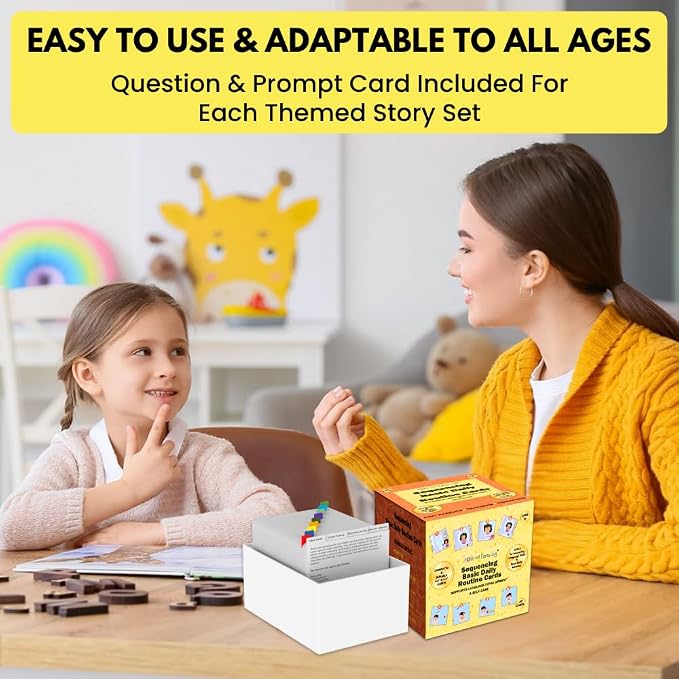 Sequencing Basic Daily Routine Conversation Cards | Learning Material for Social Skills & Emotional Intelligence | Speech Therapy Resources | ESL, Articulation, Storytelling, Sequencing Card Game - Image 7