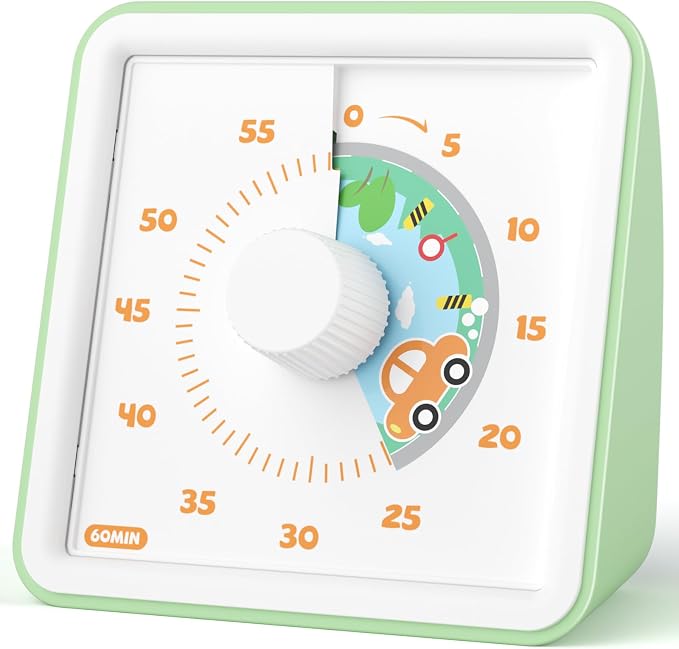LIORQUE Visual Timer for Kids, 60 Minute Countdown Timer, Light Green by LIORQUEProducts