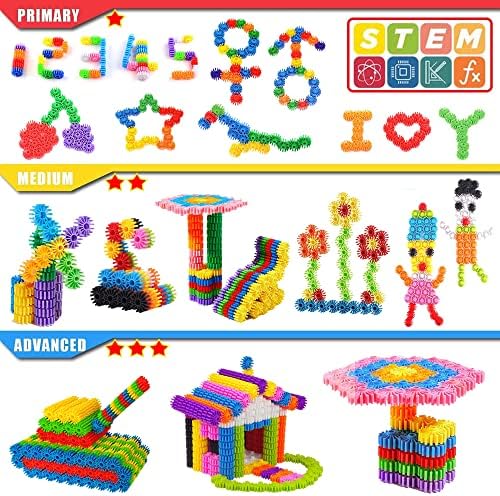 Gears Interlocking Learning Set, STEM Construction Toy Set - Building Kids Toys 180 Pcs - 10 Colors - Image 2