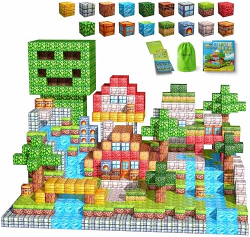 100PCS Magnetic Blocks Toys for Kids, Magnetic BuildIing Blocks Cubes,STEM Montessori Stacking Magnetic Tiles Toys for Kids Toddlers Boys Girls Ages 3 4 5 6 7 8-12 Birthday Gifts Party Supplies by Unknown