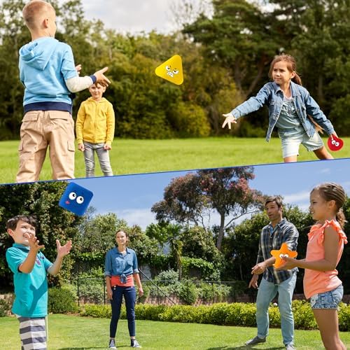 EYxsaxenk Bean Bags for Tossing Game Kids Outside Toss Game Nylon Bean Bag Toy Indoor Outdoor Toy for Toddler Holiday Family Party Throwing Game Supplies (Emotional 12Pcs) - Image 6