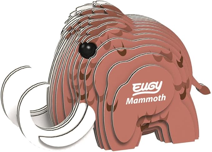 Eugy Mammoth 3D Puzzle, 22 Piece Eco-Friendly Educational Toy Puzzles for Boys, Girls & Kids Ages 6+